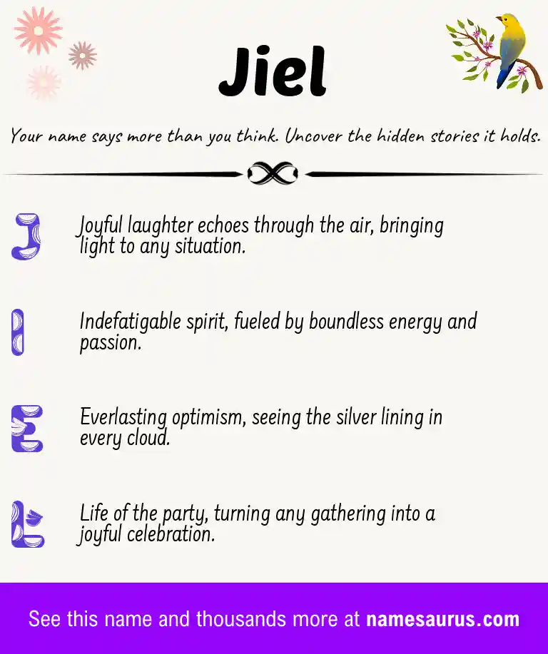 Acrostic poem about Jiel.