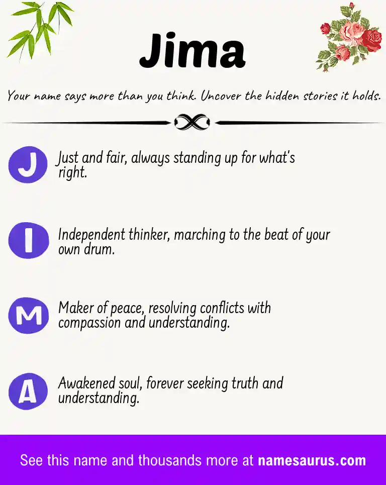 Acrostic poem about Jima.