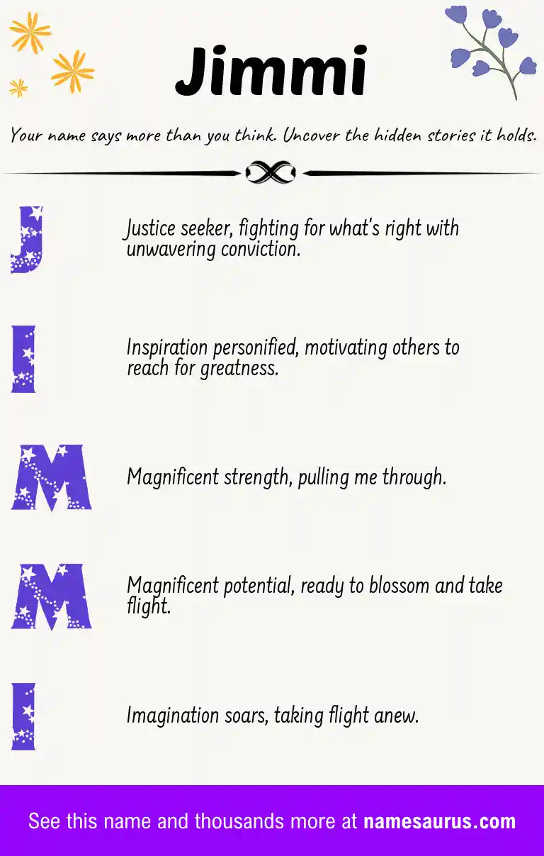 Acrostic poem about Jimmi.