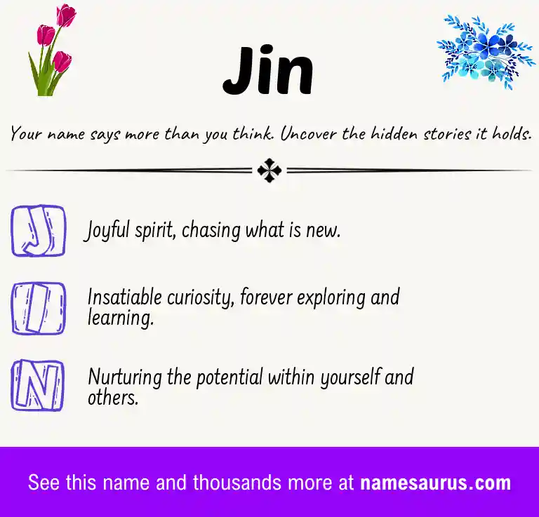 Acrostic poem about Jin.