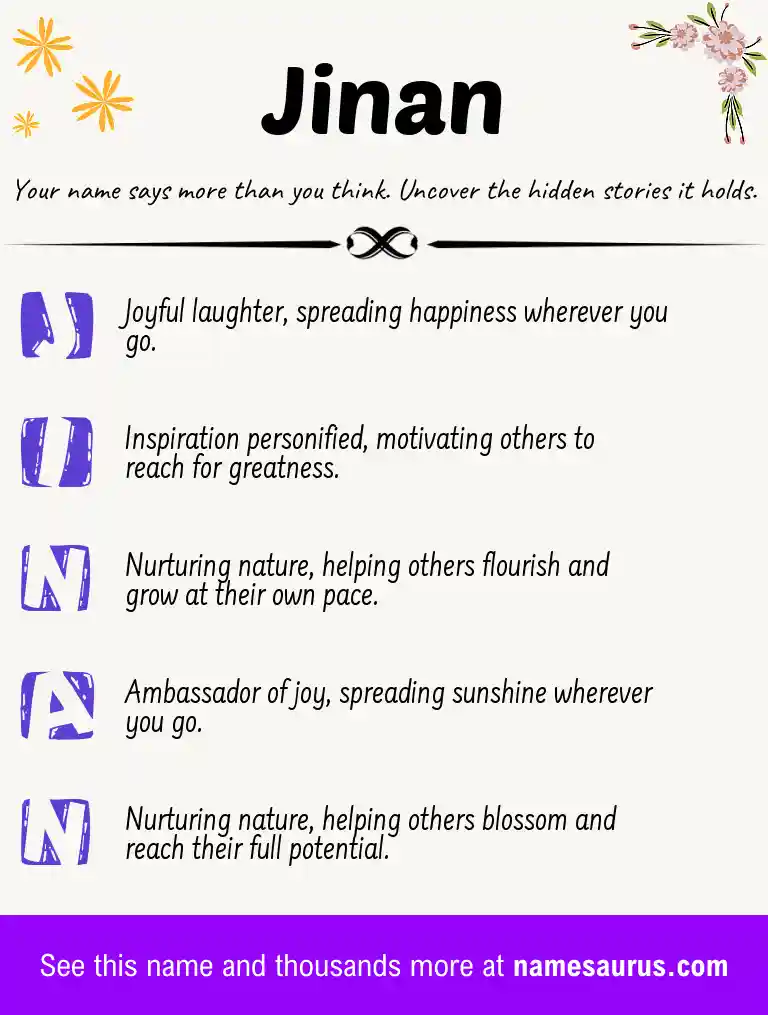 Acrostic poem about Jinan.