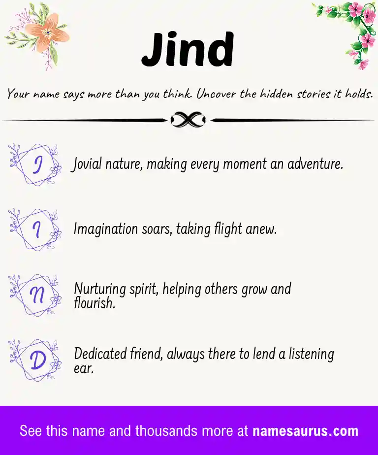Acrostic poem about Jind.