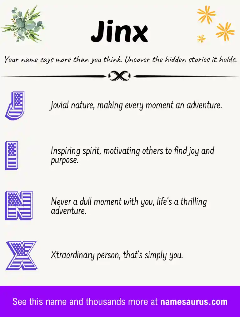 Acrostic poem about Jinx.