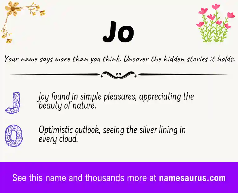 Acrostic poem about Jo.