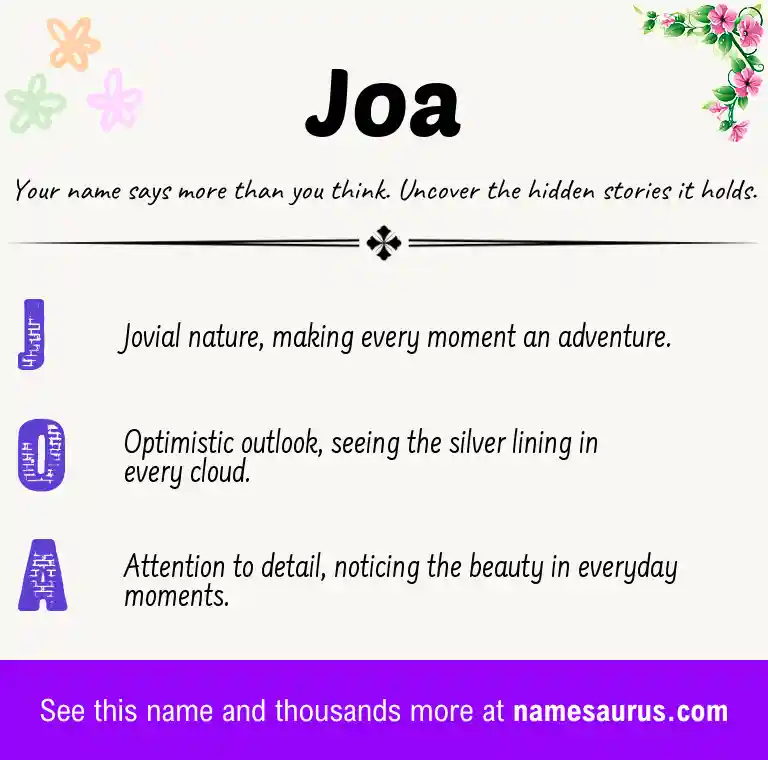 Acrostic poem about Joa.