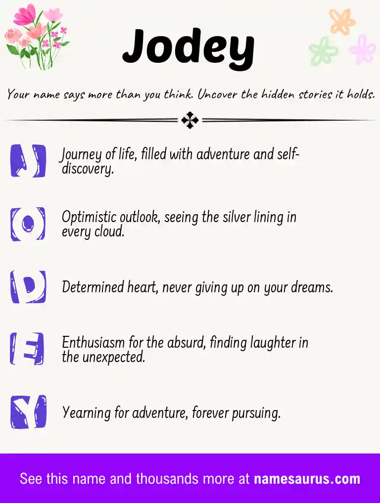 Acrostic poem about Jodey.