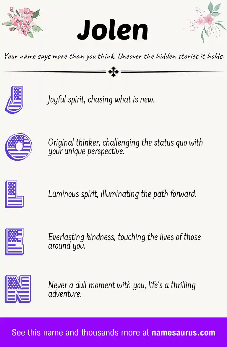 Acrostic poem about Jolen.