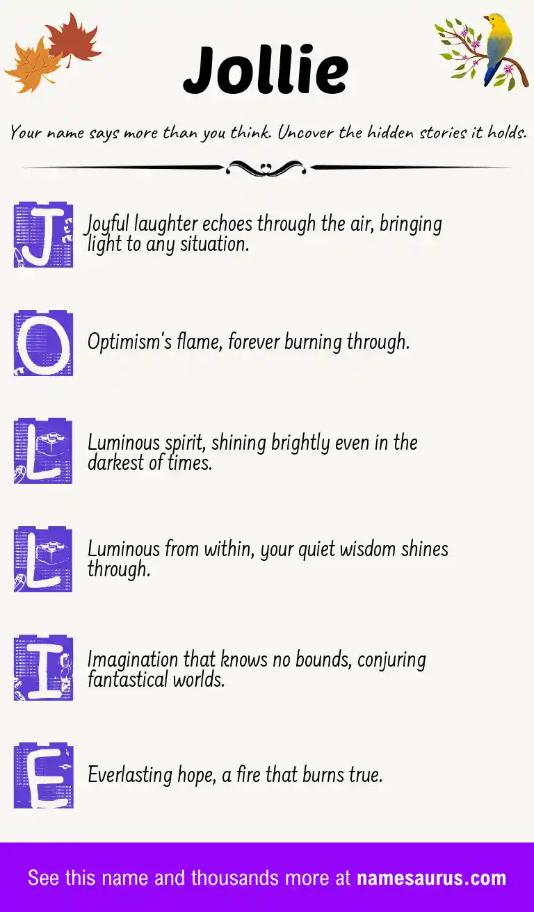 Acrostic poem about Jollie.