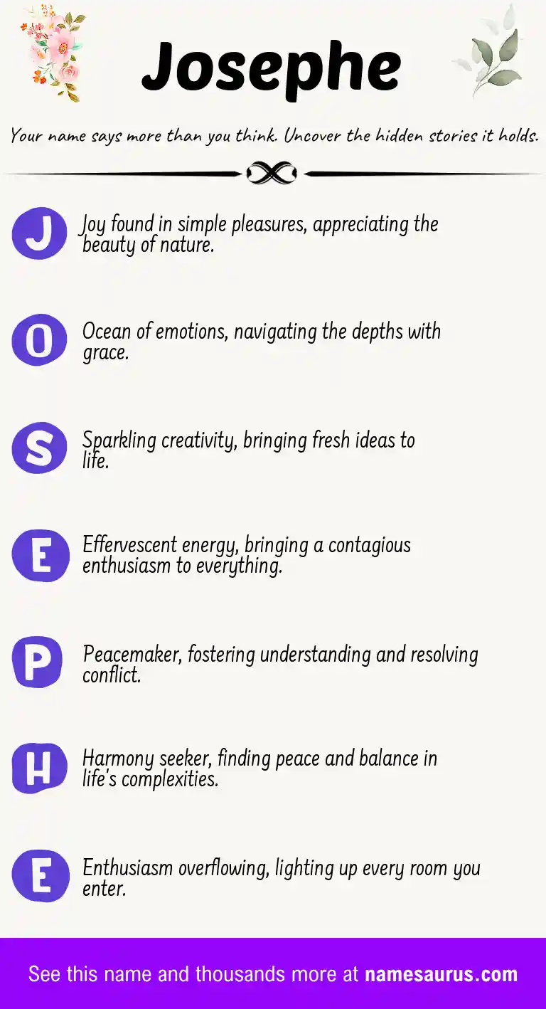 Acrostic poem about Josephe.