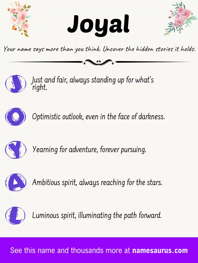 Acrostic poem about Joyal.
