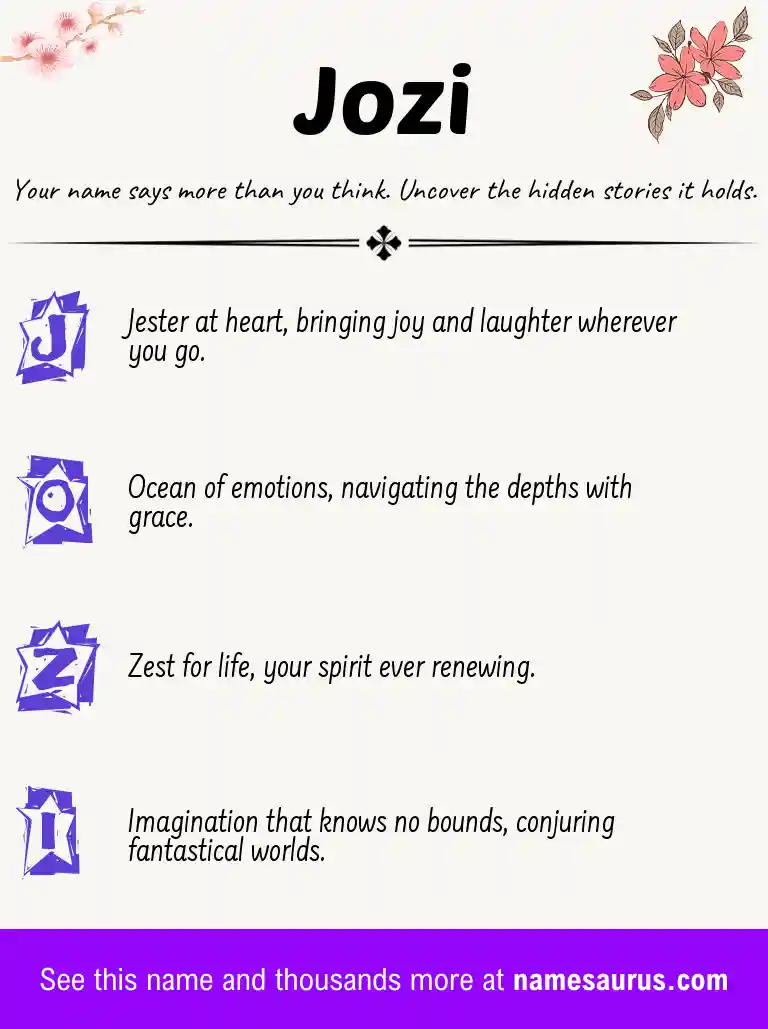 Acrostic poem about Jozi.