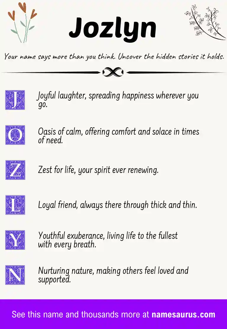 Acrostic poem about Jozlyn.