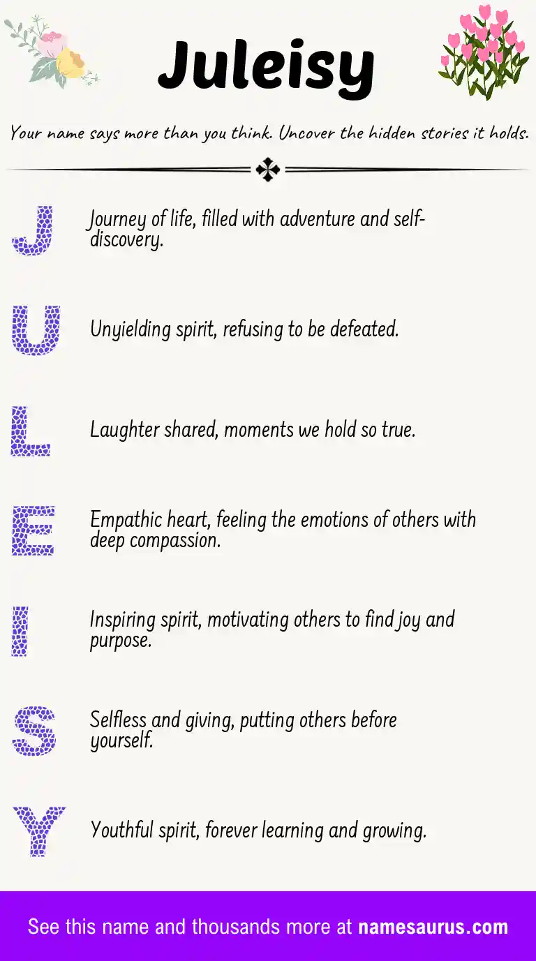 Acrostic poem about Juleisy.