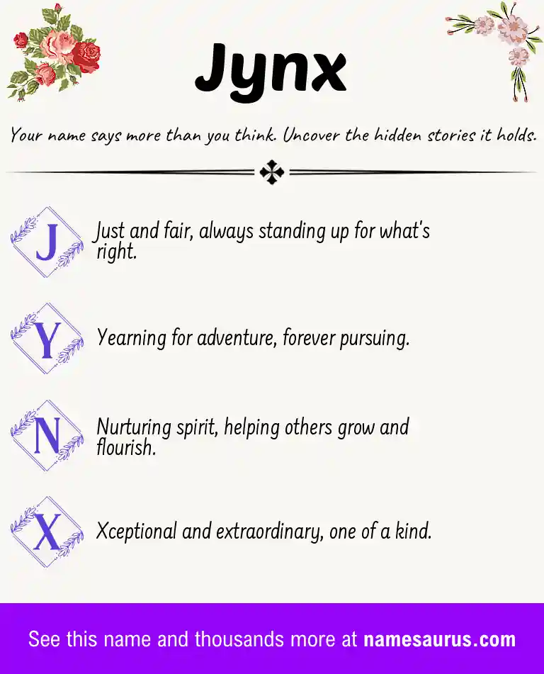 Acrostic poem about Jynx.