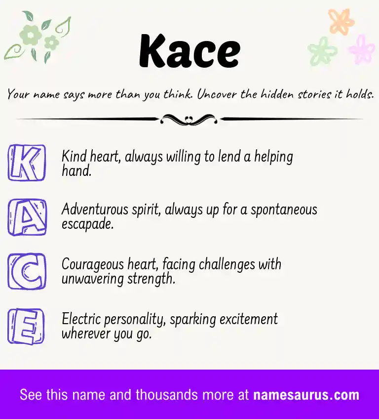 Acrostic poem about Kace.