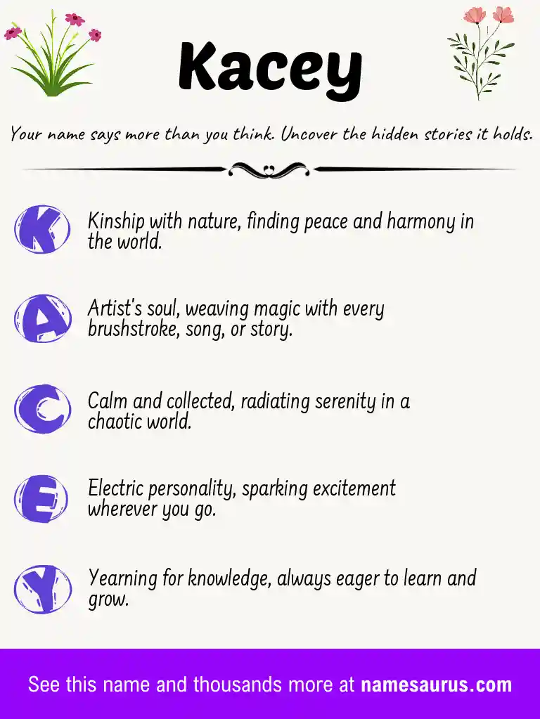 Acrostic poem about Kacey.
