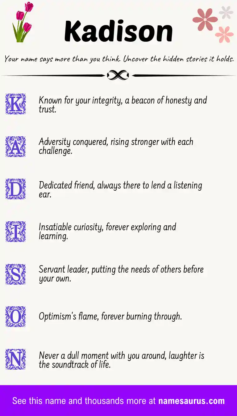 Acrostic poem about Kadison.