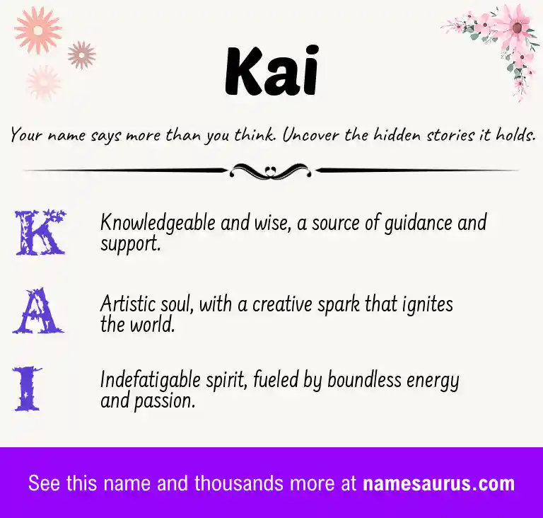 Acrostic poem about Kai.