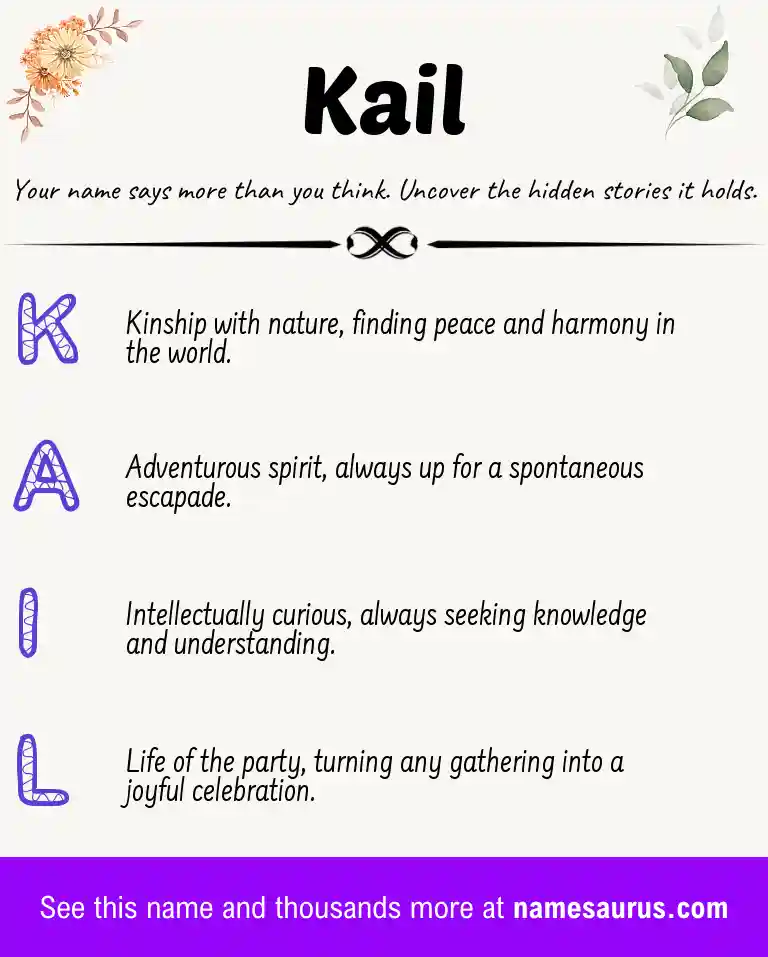 Acrostic poem about Kail.