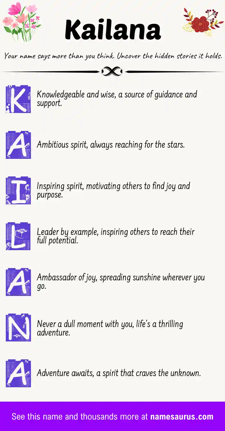 Acrostic poem about Kailana.