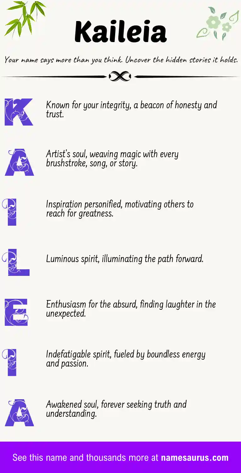 Acrostic poem about Kaileia.