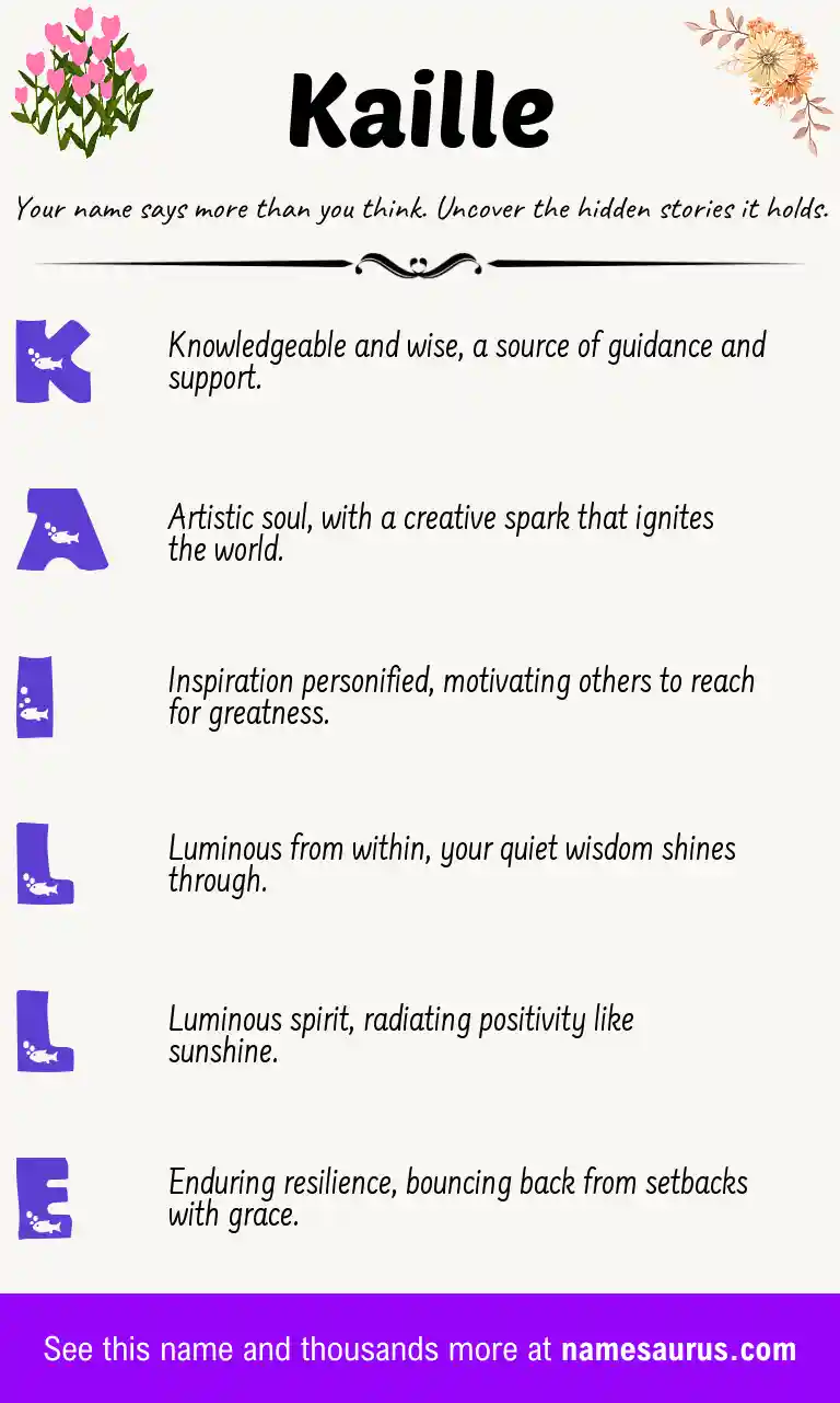 Acrostic poem about Kaille.