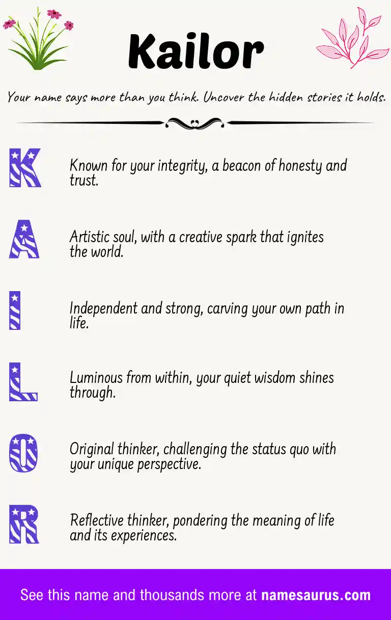 Acrostic poem about Kailor.