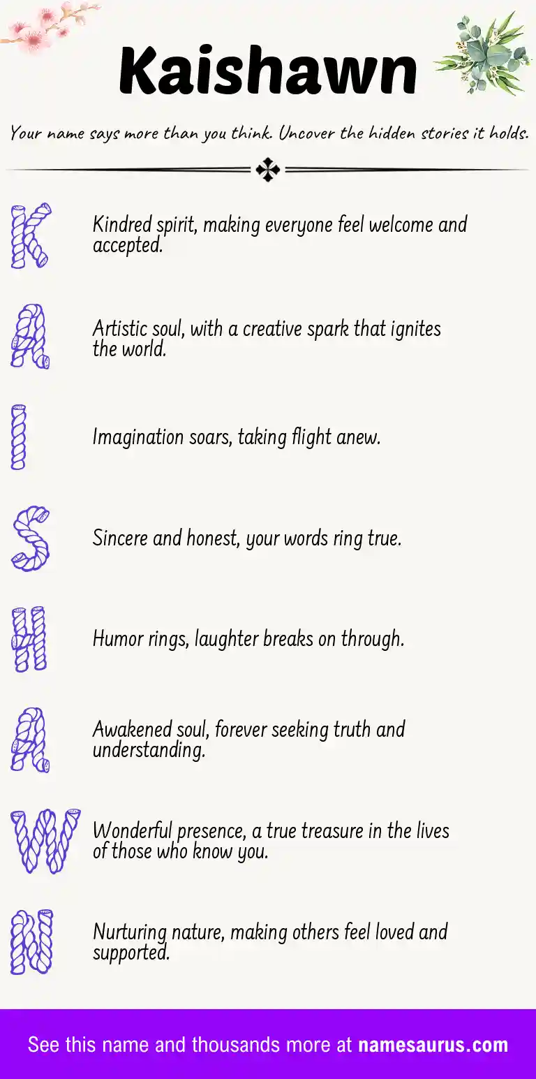 Acrostic poem about Kaishawn.