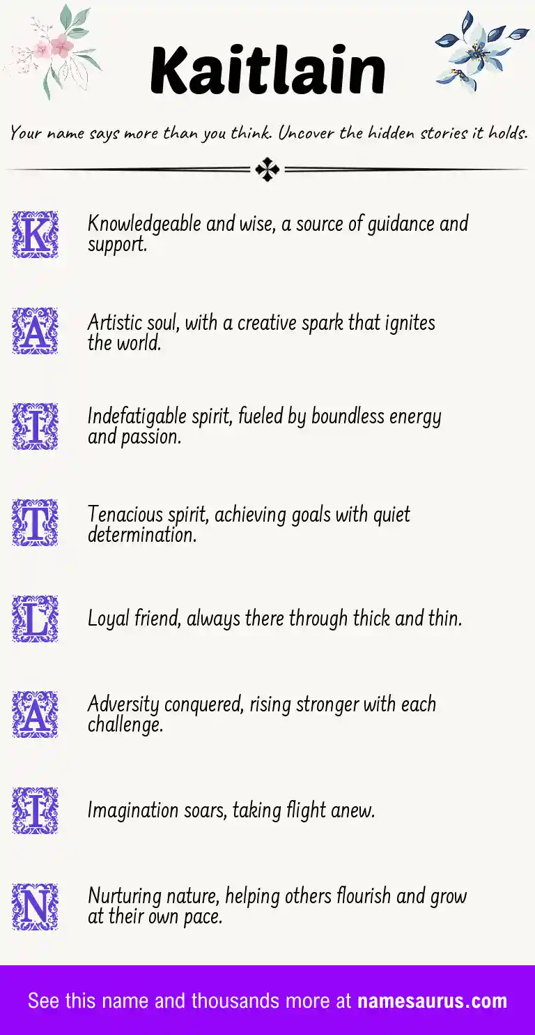 Acrostic poem about Kaitlain.