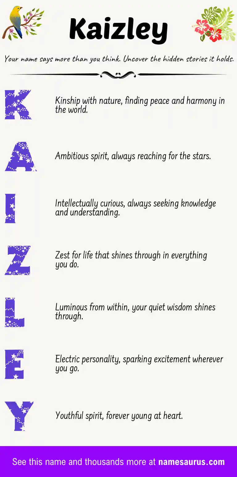 Acrostic poem about Kaizley.
