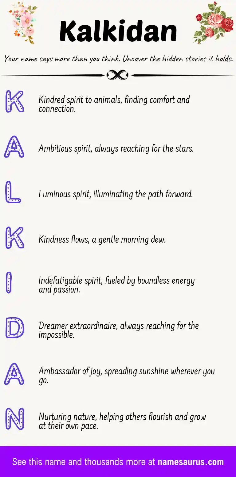 Acrostic poem about Kalkidan.