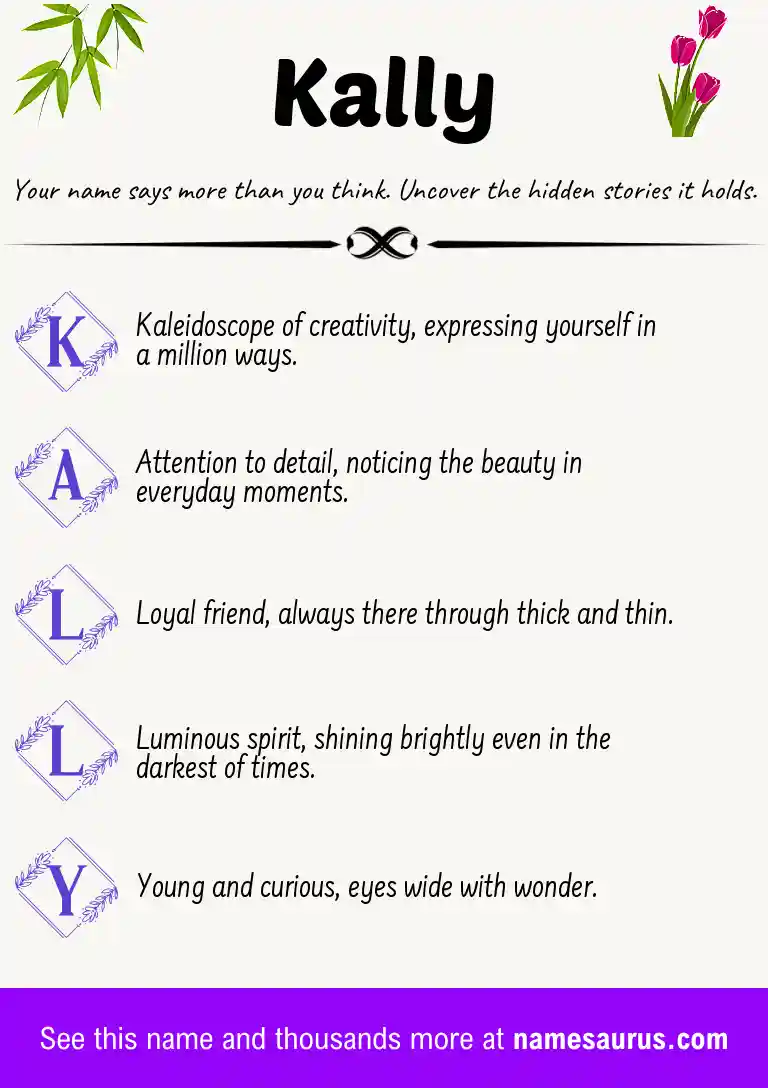 Acrostic poem about Kally.