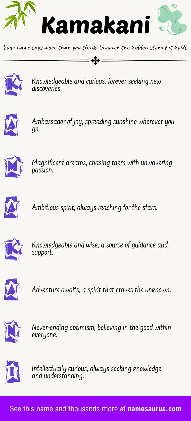 Acrostic poem about Kamakani.