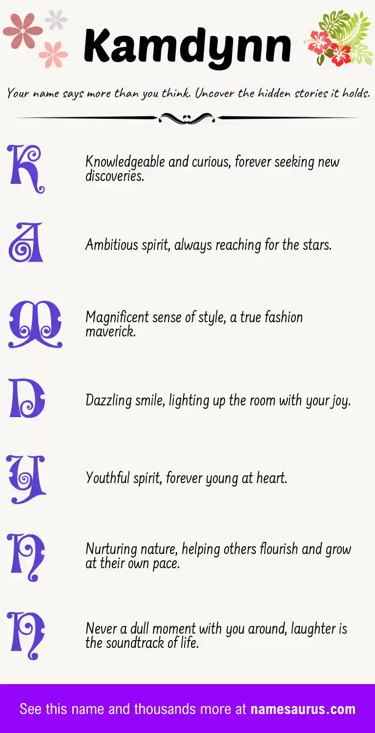 Acrostic poem about Kamdynn.