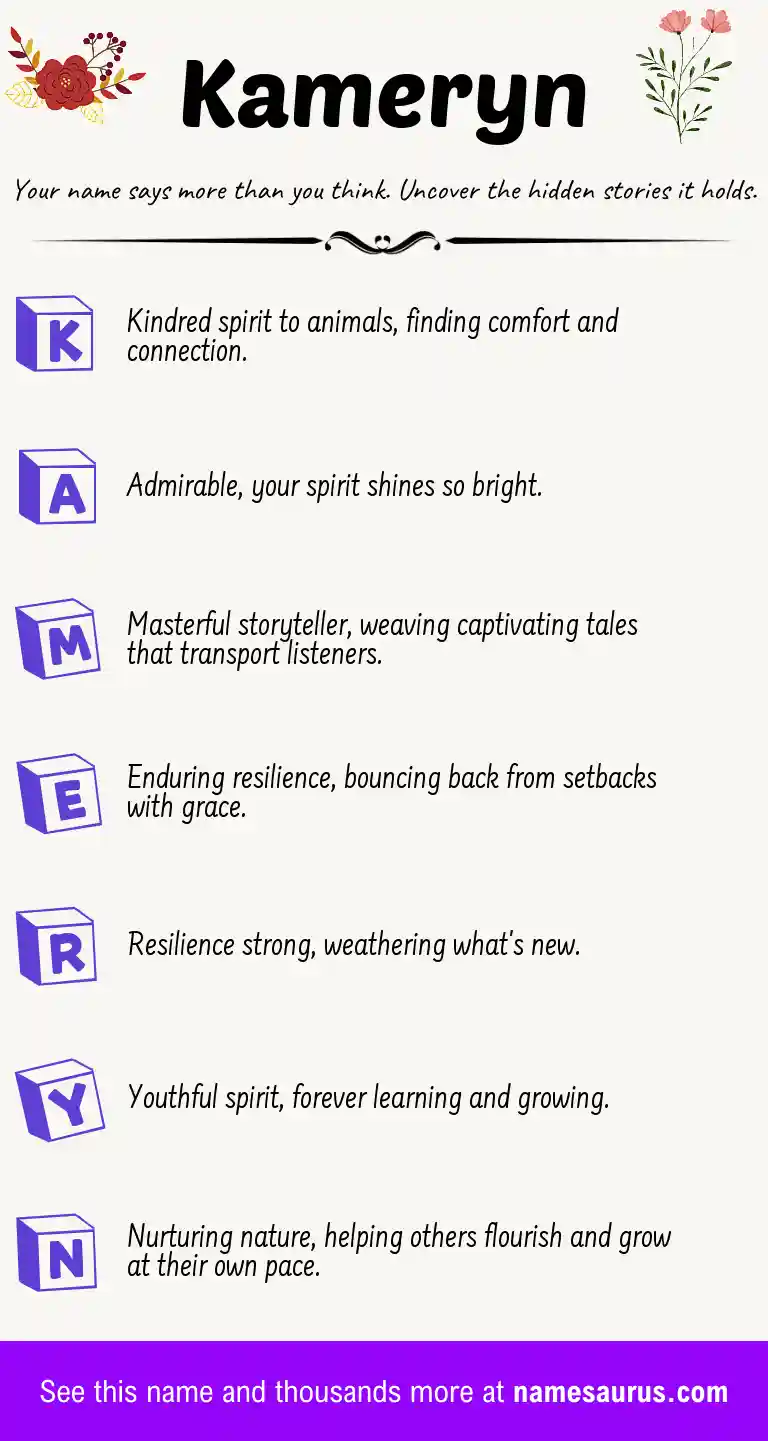 Acrostic poem about Kameryn.