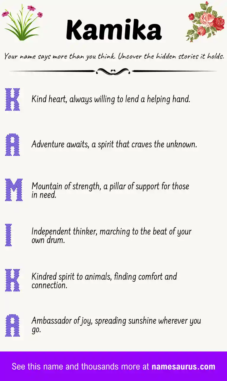 Acrostic poem about Kamika.