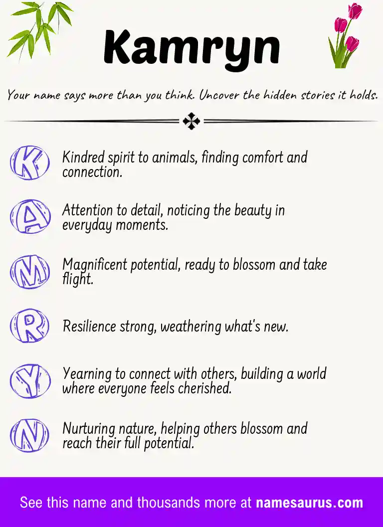 Acrostic poem about Kamryn.