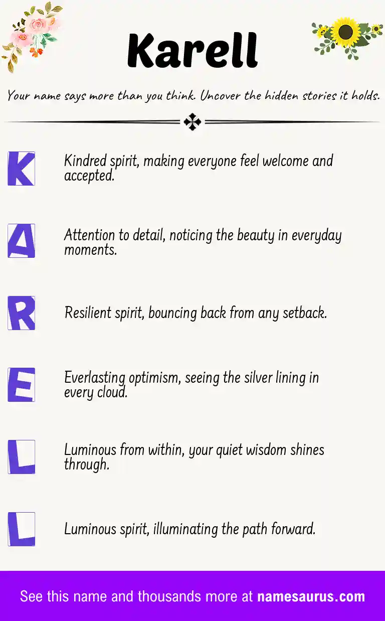 Acrostic poem about Karell.