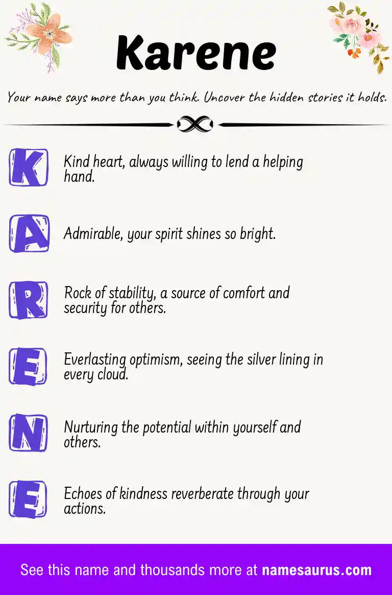Acrostic poem about Karene.