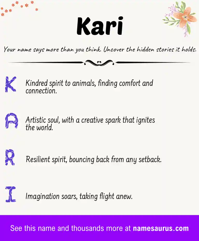 Acrostic poem about Kari.