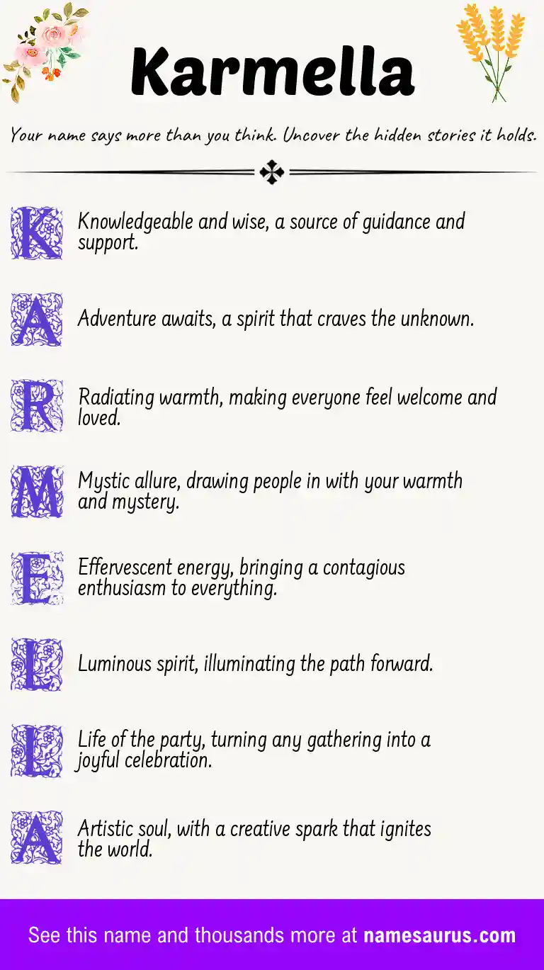 Acrostic poem about Karmella.