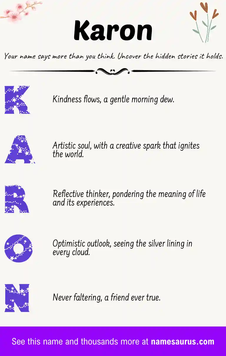 Acrostic poem about Karon.