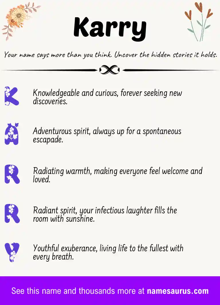 Acrostic poem about Karry.