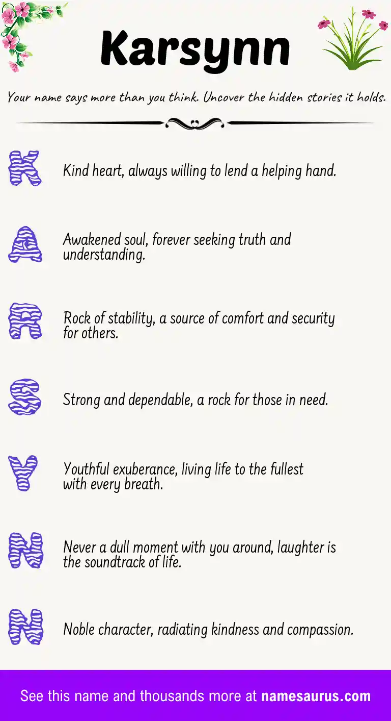 Acrostic poem about Karsynn.