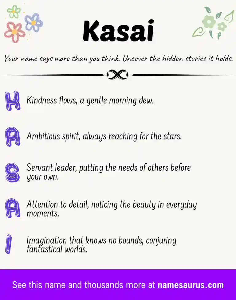 Acrostic poem about Kasai.