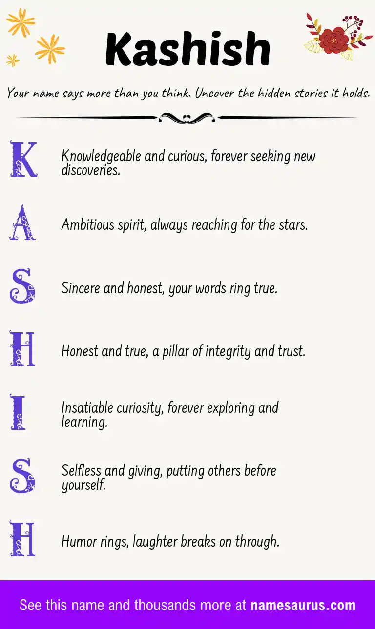 Acrostic poem about Kashish.