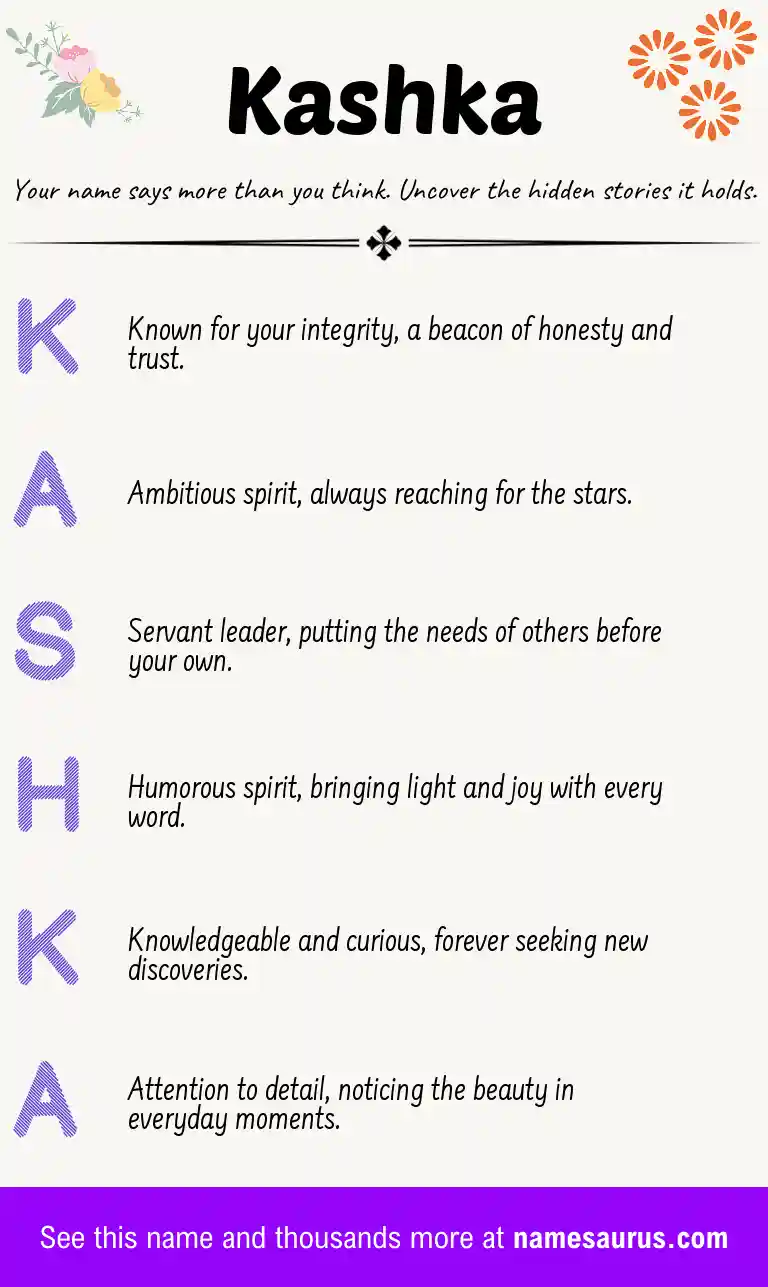 Acrostic poem about Kashka.