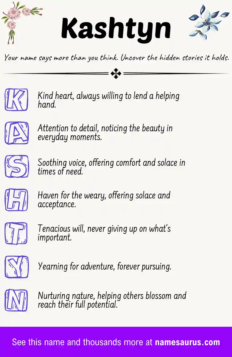 Acrostic poem about Kashtyn.