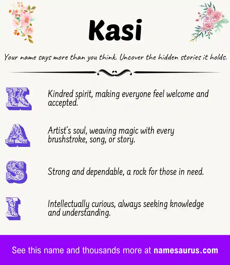 Acrostic poem about Kasi.