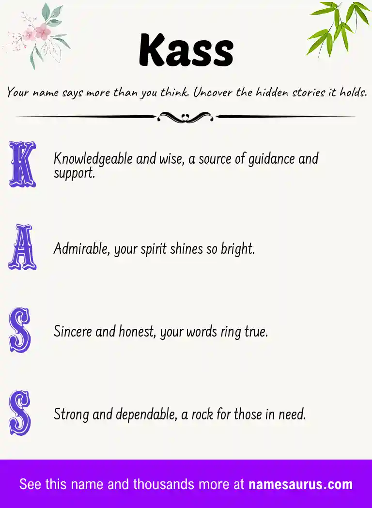 Acrostic poem about Kass.